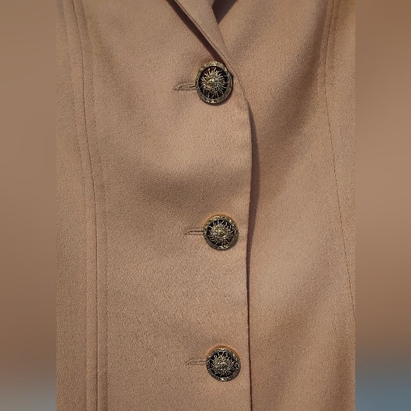 Vintage Gever Originals Jacket Blazer Pebble Tan Button Front Size 8 Wool Tags - Picture 3 of 12